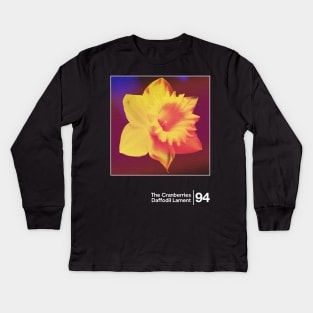 The Cranberries - Daffodil Lament / Minimalist Graphic Design Fan Art Kids Long Sleeve T-Shirt